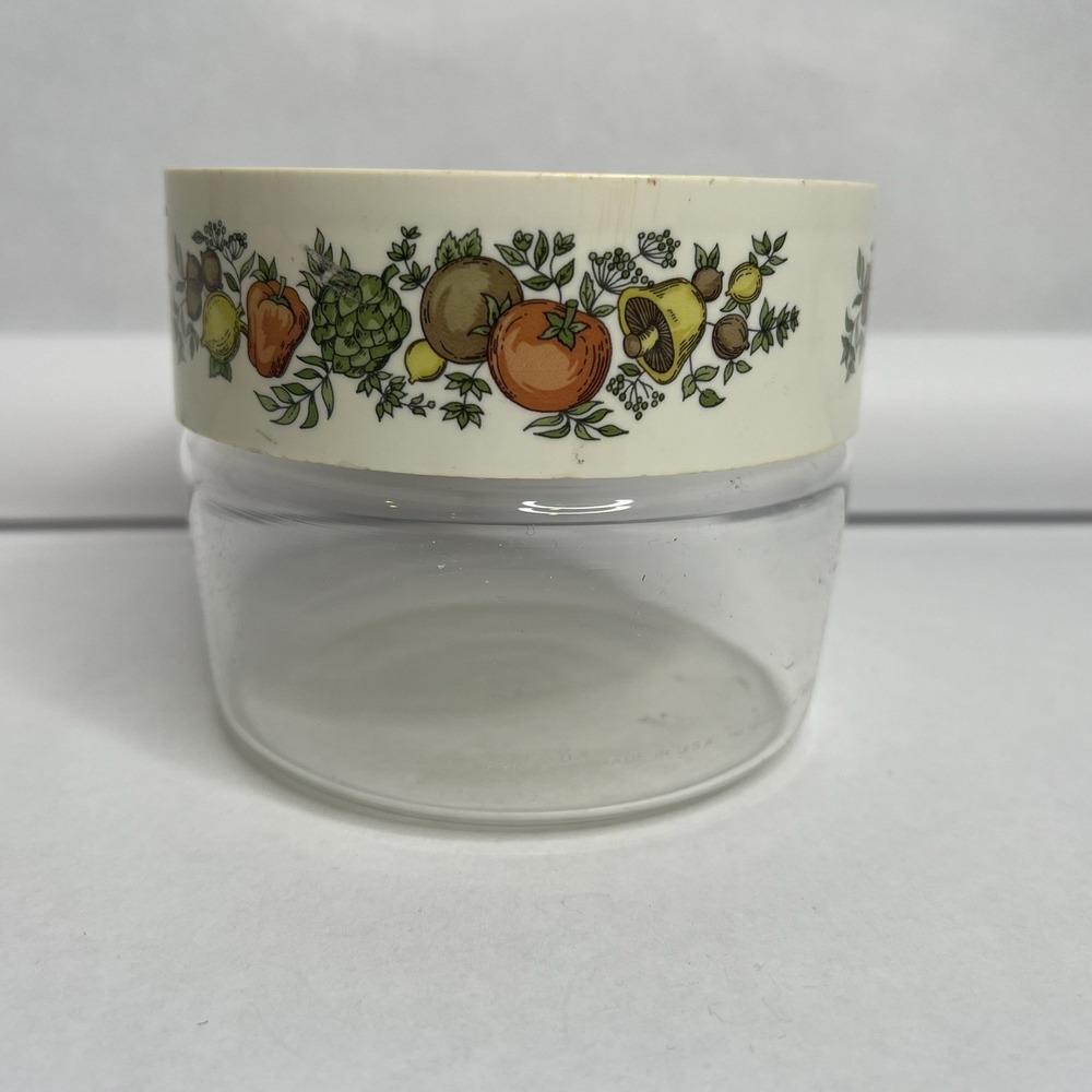 PYREX Spice of Life Round Glass Canister with Lid 4"